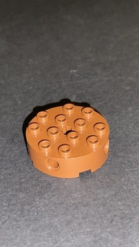 LEGO 6222 Klocek Okrągły 4x4 Jasno Brązowy Castle