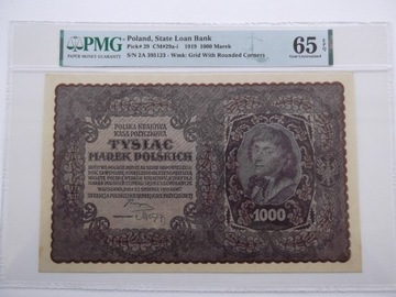 1000 marek 1919  II Serja A  PMG65  EPQ  R2