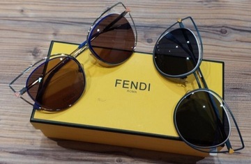 Damskie metalowe okulary o FF 0176/S Fendi!