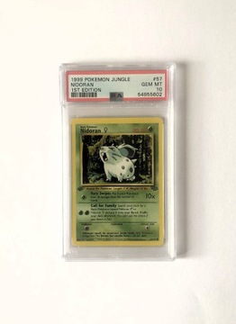 PSA 10 Pokemon Nidoran 1999 Jungle 1st edition