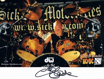 Chris Slade autograf AC/DC