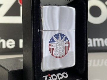 Zapalniczka Zippo 1995 Statua Wolności, flaga USA