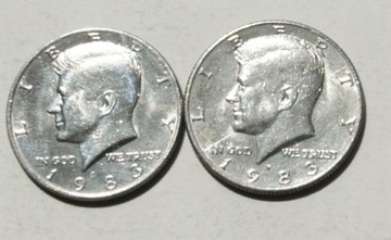1/2 dolar 1983 P i D  half dollar Kennedy (2 sztuki) Stan!!