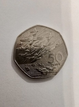 Wielka Brytania, 50 PENCE, 1994, Normandia, D-day