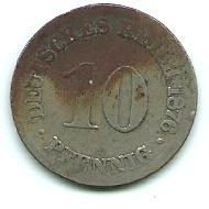 10 Pfennig  1876 G