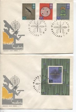 WALKA Z MALARIĄ- FDC 1962 