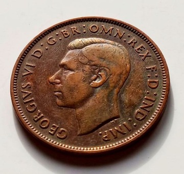 1 One penny 1937r. Wielka Brytania