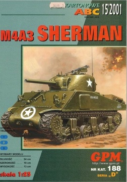 Model kartonowy GPM M4A3 Sherman 1:25