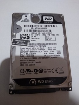 Dysk Twardy Black 320GB 2,5'' 7200RPM SATA 