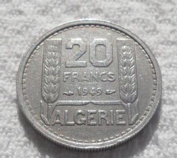 Algeria Kolonia Francuska 20 franków 1949 VF