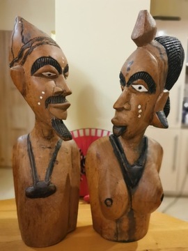 Figurki afrykańskie Adam i Ewa