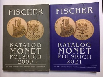 FISCHER KATALOG MONET POLSKICH 2021 + 2009 - 2egz.