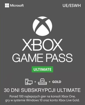 XBOX GAME PASS ULTIMATE+LIVE GOLD 1 MIESIĄC KOD