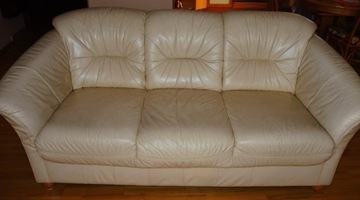 KLER. Skórzana sofa. 3 osobowa. Fotel KLER GRATIS 