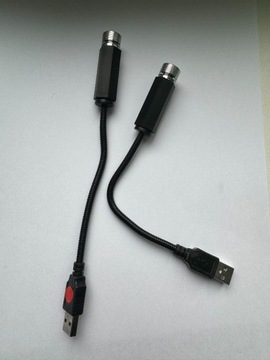 Projektor USB Led Samochodowy NIEBIESKI CZERWONY