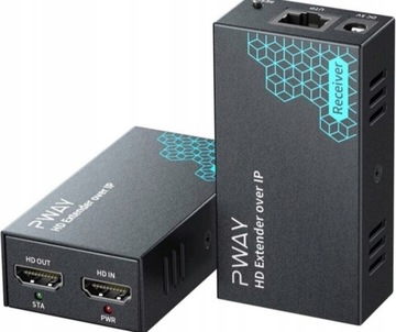 Bezprzewodowy transmiter PWAY HDMi Extender IP