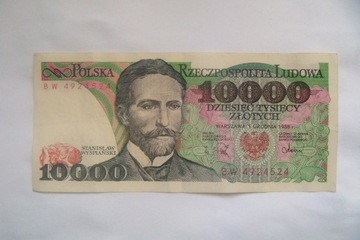 Polska Banknot PRL 10000 zł.1988 r. seria BW