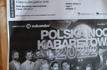 Bilet Polska noc kabaretowa 2022 Ostróda 