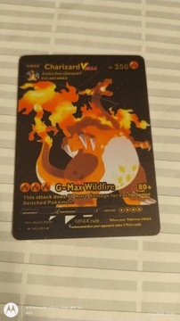 Czarna karta kolekcjonerska Pokemon Charizard Vmax HP350