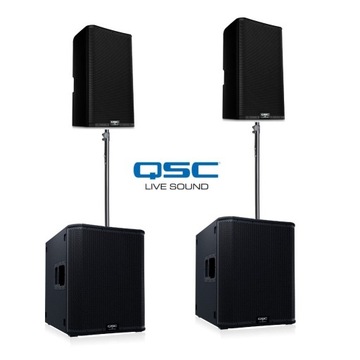 QSC K 12.2 / KS 118 SET zestaw nagłośnienia DJ