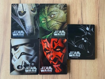 5 dysków blue-ray Star Wars Steelbook