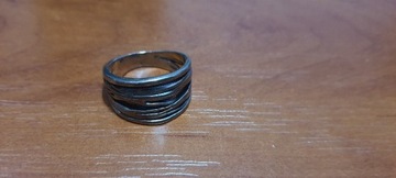 Stylowy pierścionek antyk srebro okazja