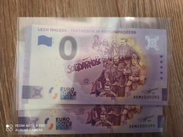 0 Euro Lech Wałęsa NISKI NUMER