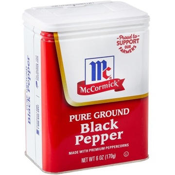 Pieprz mielony McCormick Black Pepper 170g z Usa