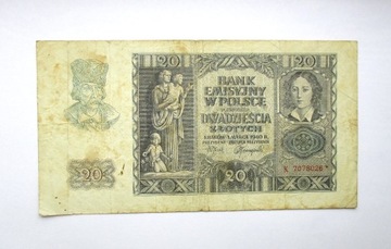 20 Złotych 1940 r.  seria K