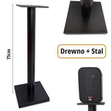 Stojaki Pod Kolumny Drewno Podstawki Standy Czarne