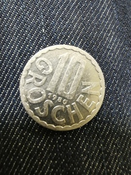 Moneta 10 Groschen, Austria 1980