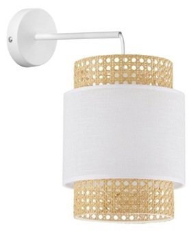 Lampa kinkiet boho white nowoczesny abażur stylowy