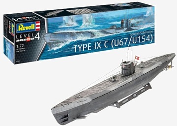 Revell niemiecka łódź podwodna Type IX C U67/U154