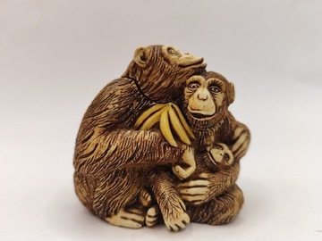Puzderko pudełko na drobiazgi małpki małpy rodzina banany S.I.A.B Anglia 