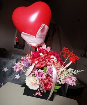 Flower box dekoracyjny! Walentynki 2021! Handmade