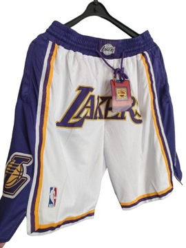 NBA Los Angeles Lakers spodenki r.L, białe, retro 