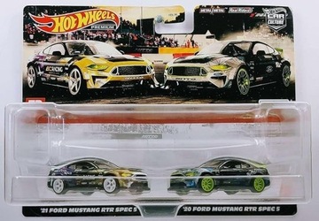 Hot Wheels Premium 2 Pack Ford Mustang RTR SPEC 5