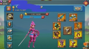 LordsMobile1.4b,44mln troops,EliteLab,2.m gems