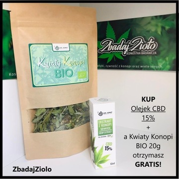 Olejek konopny CBD 15 % Dr Joint 10 ml + GRATIS