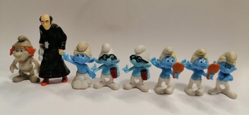 Kinder niespodzianka Smerfy 7szt i Gargamel 