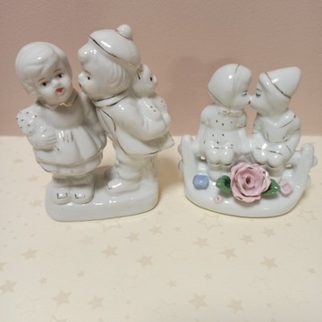 Chłopiec i dziewczynka figurki dekoracja 
