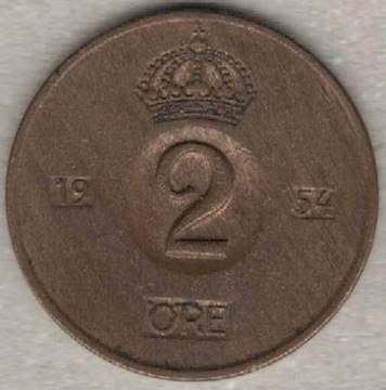 Szwecja 2 ore 1954, 21 mm nr. 2