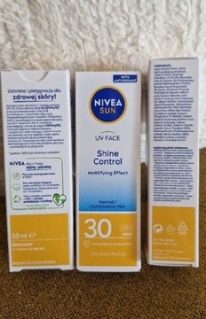 Krem do twarzy Nivea Shine Control 30 matujący3szt