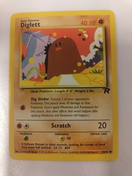 Pokemon Karta TCG Diglett 52/82 Team Rocket