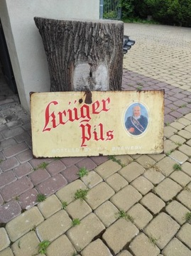 Stary szyld niemiecki Kruger pils 