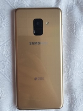 SAMSUNG Galaxy A8 złotyDualSim+22szt etui+10szkieł