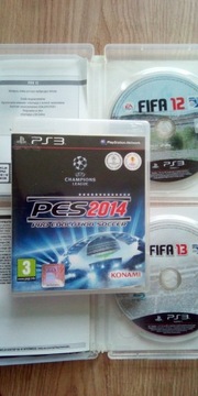 PES 2014 PS3 + FIFA 12 i  FIFA 13 PS3 PL komplet 