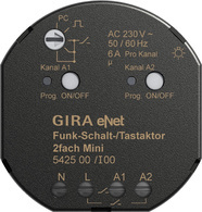 Gira 542500 radiowy przełącznik mini 2-krotny eNet