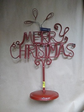 MERRY CHRISTMAS  - stojak  świąteczny(żeliwny)