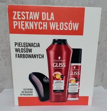 Zestaw Schwarzkopf gliss szampon odżywka szczotka